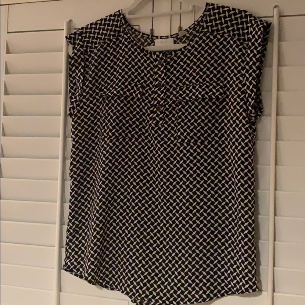 Black and white blouse